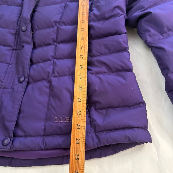 LL‎ Bean Womens Purple Black Trail Downtek Puffer Jacket Coat Winter Pertex  M - Picture 7 of 9